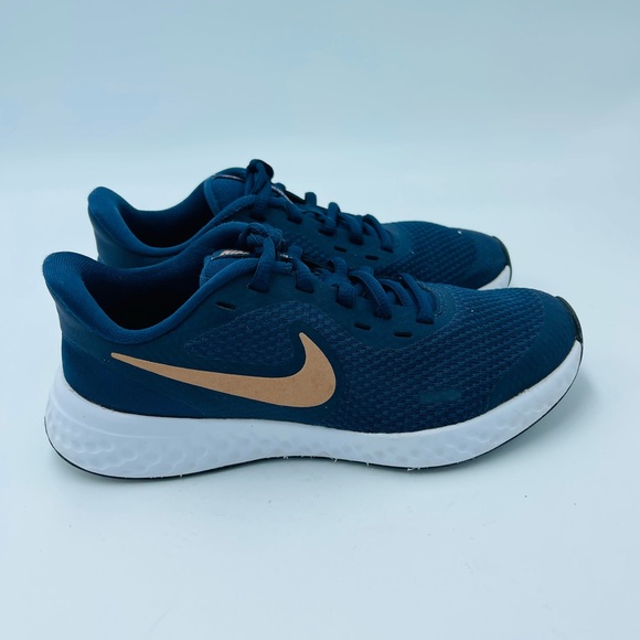 Nike Blue Youth Kids Revolution Sneakers Athletic Shoes - Picture 2 of 9